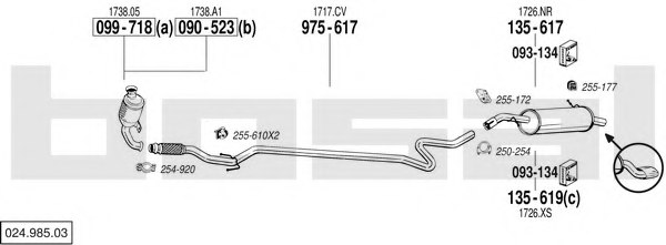 BOSAL 024.985.03 Exhaust System